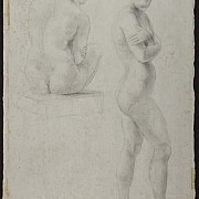 antonio canova due figure femminili nude di schiena l altra andante di profilo con braccia incrociate al petto