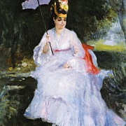 pierre auguste renoir femme a l ombrelle assise dans le jardin 1872