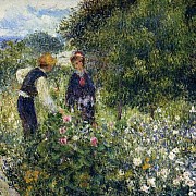 pierre auguste renoir picking flowers 1875