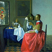 johannes vermeer giovane donna con bicchiere di vino 1659 1660 ca