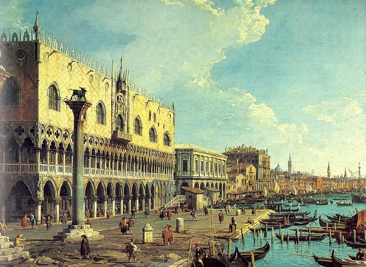 Canaletto - Venezia, Palazzo Ducale e Riva degli Schiavoni
